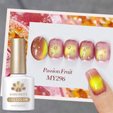 Green Guava Gel Nail Polish Cat Magnetic Light 10ml Sparkling Glass Bead Soak Off UV LED Varnish Salon Maniucre
