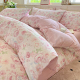 Pure Cotton Bedding Set Four Piece Bed Sheet Set Comforter Set Single Double  Bed Quilt Cover Rural Style Floral Bed Linens