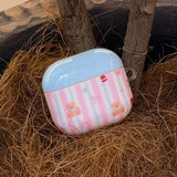 New Cartoon Cute Bear Bowknot Silicone Shockproof Protection Case for AirPods Pro 2 for AirPods 4 3 2 1 Soft Cover Cake Pendant