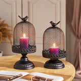 Vintage Birdcage Candle Holder, Home Living Room Table Decoration, Restaurant Wedding Atmosphere Decor Prop