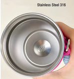 580ml Fashion Stainless Steel 316 Coffee Mug With Straw Large Capacity Leak-Proof  Vacuum Flask Cold Drink Bottle Travel Tumbler