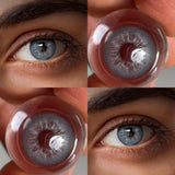 Blue Color Contact Lenses 14.2mm Small Pupil Yearly Disposable Eye Enlargement Lenses for Party Eyes Makeup