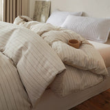 New Quality Brushed Single Duvet Cover Skin-friendly and Breathable Striped Checkered Quilt Cover