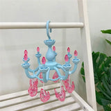 Plastic Princess Style Beautiful Drying Rack Multi-functional Underwear Socks Clip Clothes Hanger Dryer Towels Cloth Drying Rack