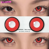 1 Pair Cat Eyes Crazy Lenses Vampire Lenses for Halloween Cosplay Eye Contacts White Lenses Anime Black Colored Lenses
