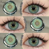 2PCS Colored Eye Lenses Brown Colorcon Contact Lenses Grey High Quality Natural Pupils Blue Cosmetic Beauty Lens Yearly