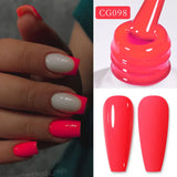 10ml Snow Glitter Gel Nail Polish Pink Milky White Jelly Sequins  Semi Permanent Nails Art Design Varnish Manicure