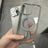 Transparent Matte Acrylic Case for iPhone 17 16 15 14 13 12 Pro Max Plus 11 Hard Shockproof Magnetic Wireless Charge For Magsafe