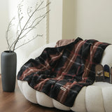 Ikeehome  Imitation woolen milk fleece shell needle decorative blanket double-sided fleece casual blanket