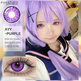 1 Pair Colored Contact Lenses Cosplay Colorful Contact Red Eyes Anime Contact Green Lenses Halloween Purple Contact
