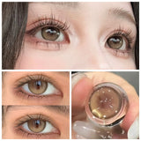 1 Pair Of Soft Brown Colored Contact Lenses Half Year Disposable Natural Looking Student Daily Wear Color Contacts