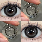 1 Pair Hot Selling Colored Contact Lenses with Prescription Myopia Black Natural Lenses Soft Korean Lenses Free Shipping