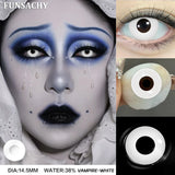 Cosplay White Contact Lenses for Eyes Anime Role Playing Lens Halloween Cosplay Black Contacts Yearly Cosmetics Pupils