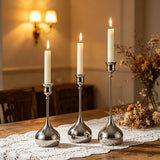 Silver Metal Candle Holder,Romantic Wedding Festival Dinner Table Candlelight,Hotel Living Room Home Decoration Candlestick