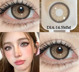 1Pair Natural Colored Contact Lenses 1Pair Beauty pupillents Yearly Grey Pupils Brown Contacts New Cosmetic