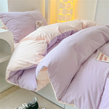 Japan Style Bedding Set Plaid Duvet Cover Set With Sheet Bedroom Decor Skin Friendly King Single Double Bedding Set Home Textile