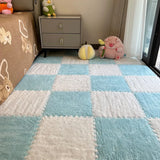 16Pcs 30x30cm Modern Simple Creative Plush Foam Puzzle Carpet Warm Toned Play Mats Interlocking Activity Floor Rugs Area Rug