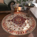 Round Carpets for Living Room  Vintage Floral  Large Area Home Decor Luxury Bohemian IG Exotic Art Soft Bedroom Polyester Rugs