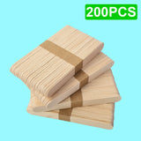 50/100/200pcs Wooden Ice Cream Sticks, Wax Stirring Sticks, DIY Craft Supplies, Wooden Sticks for Classroom Art, Mixing Sticks