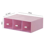Modern Minimalist Desktop Storage Box Transparent Drawer Cosmetic Office Stationery Organizer Partition