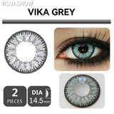 Anime Cosplay Colored Contact Lenses Yearly Disposable 1 Pair Violet Cute Big Eyes Soft Lenses for Cos Party Makeup