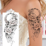 1 Sheet Realistic Flying Birds Flowers Temporary Tattoos For Women Girls Waterproof Long Lasting Fake Tattoo Sticker 3D Body Art