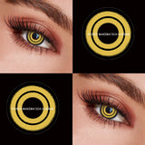 Yellow Small Pupil Colored Contact Lenses Soft Lens for Coser Daily Halloween Party Eye Beauty