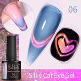 7.5ml Golden Gradient Cat Eye Nail Polish Gel Phototherapeutic Gel Soak Off Nail Magnetic Gel Polish Nail Art DlY
