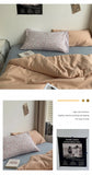 Hot Bedding Set Bedroom Decor Washed Cotton Double Duvet Cover Set Duvet Cover Flat Sheet Quilt Cover Pillowcase Home Textiles