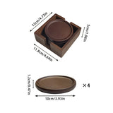 4Pcs/1Set Bamboo Coaster Creative Insulated Tea Ceremony Tea Coaster Holder Glass Cup Mat Solid Wood Coffee Coaster Home Oven Mittsing Table Decoration Suitable for Holidays, Parties, Birthday, Weddings and Dinner Gifts
