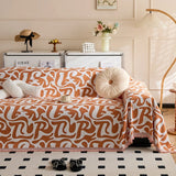 Full Coverage Sofa Blanket Chenille Couch Cover Geometric Jacquard Sofa Slipcover Living Room Pet Furniture Protector Washable