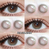 14.5mm Big Diameter Colored Contacts 2pcs Half Yearly Multi-Tone Lenses for Daily Life Makeup Party