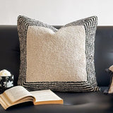 Modern Tufting Cushion Cover Black White Bowtie Pillow Case Nordic Geometric Home Back Support Pillowcase Decorations 45*45cm