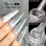 Auroras Cat Magnetic Gel Nail Polish Reflective Sparkling Glitter Semi Permanent Nail Art Soak Off LED UV Gel Varnis