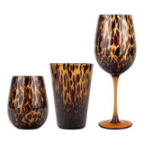 Vintage Leopard Goblet Crystal Glass Wine Glass Cup Round Belly Antique Glasses Cocktail Whiskey Glasses Barware Drinkware Cups