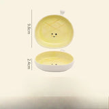 Ceramic Plate Cute Bread Seasoning Dish Underglaze Color Good-looking Dish Household Sauce Dish