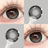 1 Pair(2pcs) Mixed Blood Fairy Long Lasting Fashion Gray Contact Lenses For Party Makeup Mixed Blood Exotic Gray