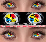 Cosplay Colored Contact Lenses Crazy White Lenses Red Anime Contacts Halloween Beauty Makeup Lens Black Eyes Contacts