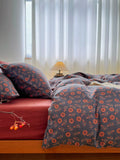 Retro Floral Cotton Duvet Cover Double Layer Plain Weave Pure Cotton Home Bedding All Seasons  Color Fabric Quali