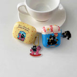 Black Cat Pendant Chain Earphone Case Protect For Airpods 1 2 3 4 Cover Soft Shockproof For Air Pods Pro Pro2nd Fundas