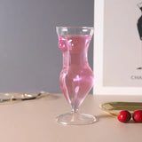 Ikeehome  Creative Human Body Glass Wine Drinkware Cocktail Tumbler Juice Cup Funny Kitchen Coffee Latte High-footed Mug Glassware Barware