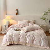 Cotton Bedding Set Twill Print Bed Linens Sheet Pillowcase Duvet Cover Sets Underwear