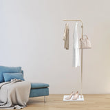 Modern Metal Coat Rack with Marble Base - 3-Hook Freestanding Entryway Organizer for Jackets, Hats, Bags, Umbrellas & Scarves