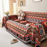 1pc Sofa Cover Dustproof Bohemia Sofa Blanket, Four Seasons Universal, Double Face Usable, Living Room, Home Decor
