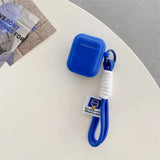 Klein Blue Snow White Solid Color block Silicone Earphone Case For AirPods pro 2 Bluetooth Charging Box Cover For AirPods 2 3 4