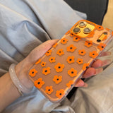 Cute Floral Lovely Flowers Clear Phone Case for IPhone 13 14 16 15 Pro Max Shockproof Protective Cover for Iphone 17Pro Max Case