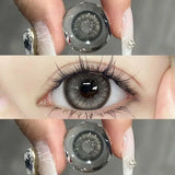 Green Contact Lens Belt Grade 14.5MM Big Eye  the unknown Series Grey GDIA: 14.2MM 1 Year Use Soft Hydrogel WT: 40%