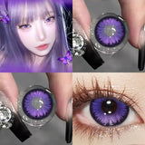 Blue Colored Contact Lenses with Diopter Power 14.5mm Small Pupil Lens for Eyes Beauty