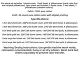 Modern Copenhagen Stripe Bedding Set Pure Cotton Gown Satin Six-Piece Quartet Full Cotton Quilt Cover Bed eet