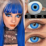 1Pair Cosplay Colored Contact Lenses for Halloween Blind Black White Lens Anime Coser Eyes Contacts Cosmetic Eye Pupils
